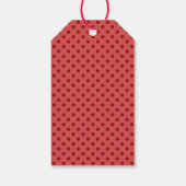 赤ユニーク緑のクリスマスツリーを白カスタム色 ギフトタグ (裏面)