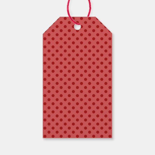 赤ユニーク緑のクリスマスツリーを白カスタム色 ギフトタグ (裏面)