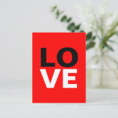 赤ユニーク背景ラブロマンス ポストカード (スタンド正面)