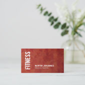 赤ユニーク褐色フィットネスパーソナルトレーナー 名刺 (スタンド正面)