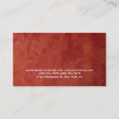 赤ユニーク褐色フィットネスパーソナルトレーナー 名刺 (裏面)