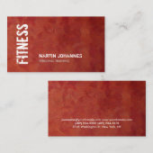 赤ユニーク褐色フィットネスパーソナルトレーナー 名刺 (正面/裏面)