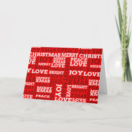 赤ユニーク非クリスマス伝統的スクリプト シーズンカード