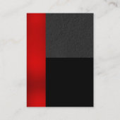 赤ユニーク黒ストライプ灰色プロフェッショナルモダン 名刺 (裏面)