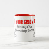 赤ユーモアのあるトリマー ツートーンマグカップ (中央)