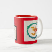 赤ヨガーム書道 ツートーンマグカップ (正面右)