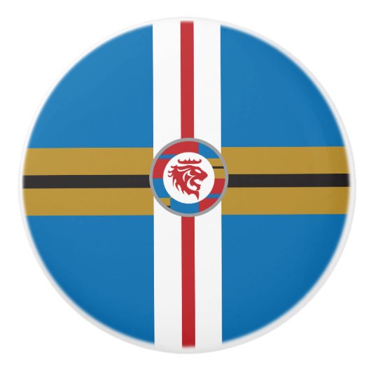 赤ライオンセラミックノブ セラミックノブ (正面)