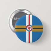 赤ライオンボタン 缶バッジ (正面&裏面)