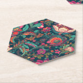 赤ライリーの継ぎ目のないパターン ペーパーコースター (アングル)