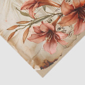 赤ライリーフローラヴィンテージ音楽シートephemera 薄葉紙 (詳細)