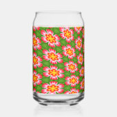 赤ライリー模様 ガラス缶 (正面)