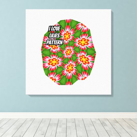 赤ライリー模様 キャンバスプリント (インサイチュ (ウッドフロア))