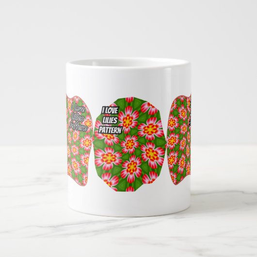 赤ライリー模様 ジャンボコーヒーマグカップ (正面)
