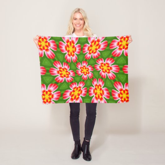 赤ライリー模様 フリースブランケット (インサイチュ)