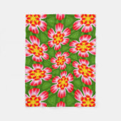 赤ライリー模様 フリースブランケット (正面)