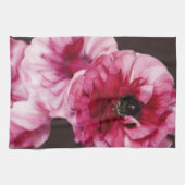 赤ラヌンキュラス キッチンタオル (横)