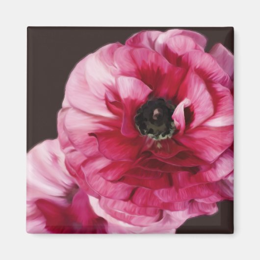 赤ラヌンキュラス マグネット (正面)