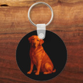 赤ラブラドール親犬のママとパパ キーホルダー (正面)