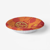 赤ランタン中国のスネーク新年PPB ペーパーボウル (傾斜あり)