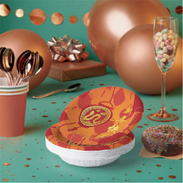 赤ランタン中国のスネーク新年PPB ペーパーボウル