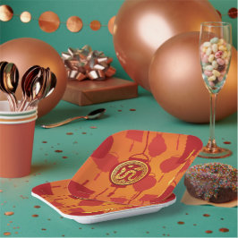 赤ランタン中国のスネーク新年SqP ペーパープレート