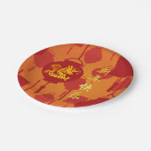 赤ランタン中国のドラゴン新年PPP ペーパープレート (アングル)