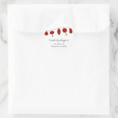 赤ランタン中国の住所 シール (バッグ)