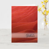 赤ランナキュラス卒業祝い カード (黄色い花)