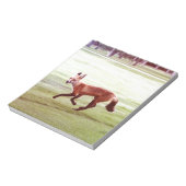 赤ランニング狐の写真 ノートパッド (回転)