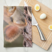 赤リス キッチンタオル (四つ折り)