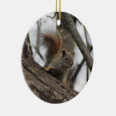 赤リス セラミックオーナメント (右)