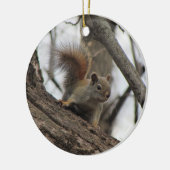 赤リス セラミックオーナメント (左)