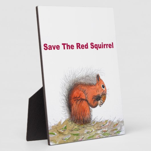 赤リス フォトプラーク (側面)