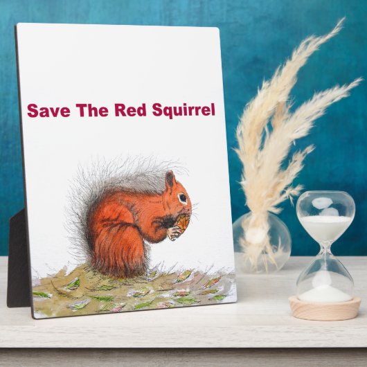 赤リス フォトプラーク (側面)