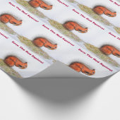 赤リス ラッピングペーパー (角)
