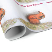 赤リス ラッピングペーパー (ロールコーナー)