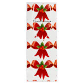 赤リボンボウホリーサンダーコーブグリーン ワインギフトバッグ (裏面)