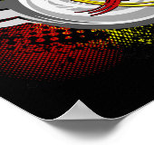 赤リボン及び黄リボン及び翼C型肝炎 ポスター (角)