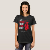 赤リボン継母敗血症認識度 Tシャツ (正面フル)