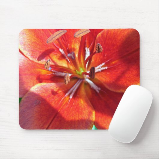 赤リリー マウスパッド (マウス)