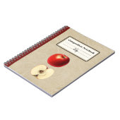 赤リンゴと半分の組パーソナライズされた成 ノートブック (左側)