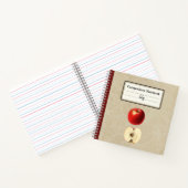 赤リンゴと半分の組パーソナライズされた成 ノートブック (内部)