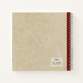 赤リンゴと半分の組パーソナライズされた成 ノートブック (裏面)