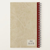 赤リンゴと半分の組パーソナライズされた成 ノートブック (裏面)