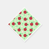 赤リンゴと半割りリンゴのナプキン スタンダードカクテルナプキン (角)