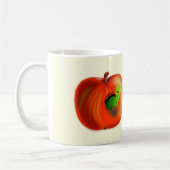 赤リンゴの幸せな虫 コーヒーマグカップ (左)