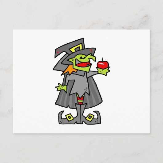 赤リンゴを持つ魔女 ポストカード (正面)