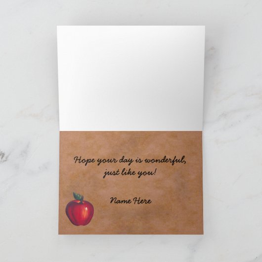 赤リンゴ茶 カード (内部)