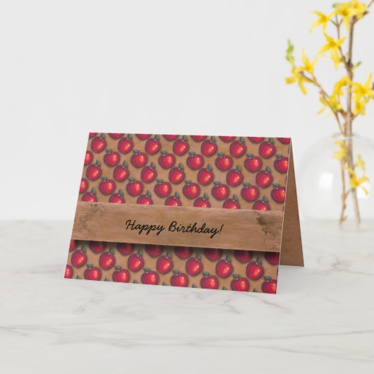 赤リンゴ茶 カード (黄色い花)