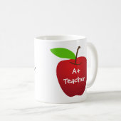 赤リンゴA +先生評価名前をカスタムする コーヒーマグカップ (正面右)